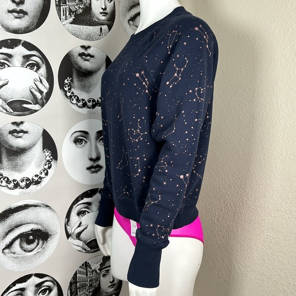 Spiritual Gangster Navy Blue Zodiac Bridget Raglan Pullover, Sz S NWT - Picture 3 of 12